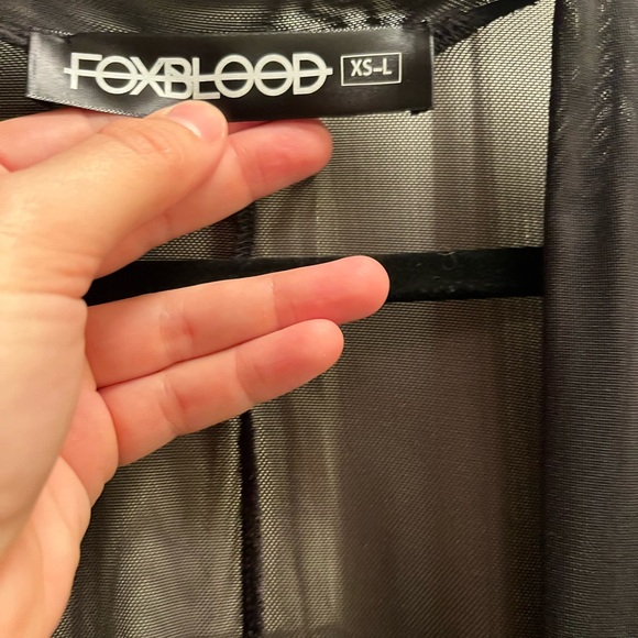 Black Sheer Batwing Top - Picture 2 of 5